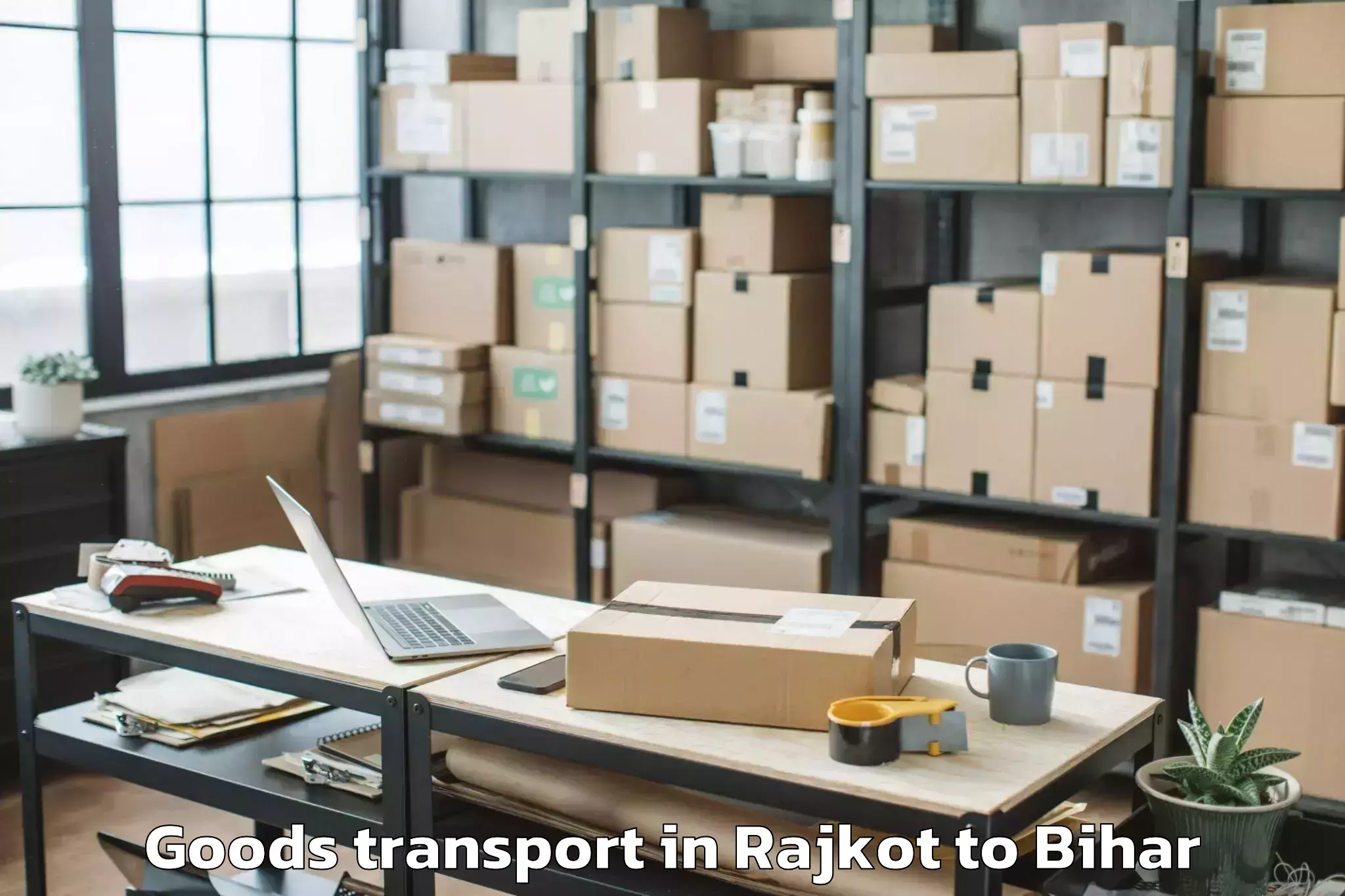 Get Rajkot to Hathua Goods Transport